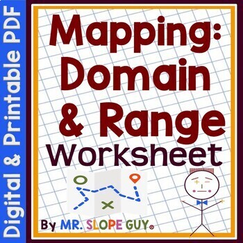 Preview of Domain Range and Functions Mapping Diagrams Worksheet