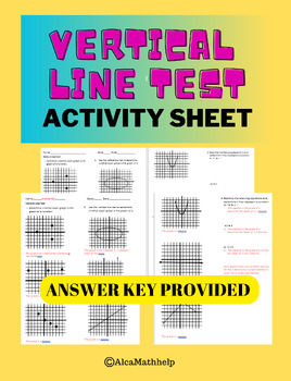 Preview of Functions and Relation- Vertical Line Test Activity, Pop Quiz Extra Practice