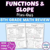 Functions and Slope Mini Quiz | STAAR New Question Types |