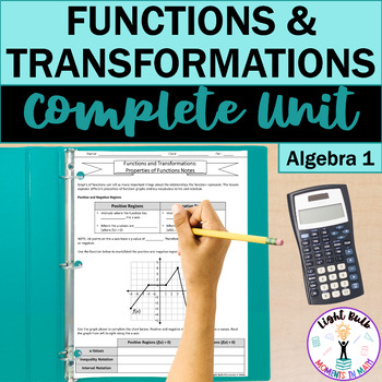 Preview of Functions and Transformations Complete Unit (Algebra 1 Unit 4)