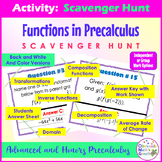 Functions in Honors Precalculus - Scavenger Hunt