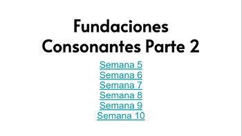 Preview of Fundaciones- Consonantes Parte 2