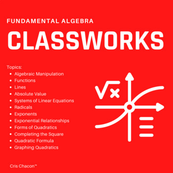 Preview of Fundamental Algebra Classwork Bundle