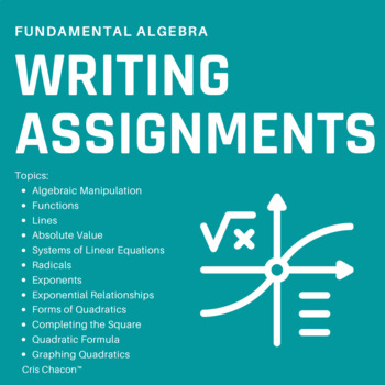 Preview of Fundamental Algebra Writing Assignments Bundle