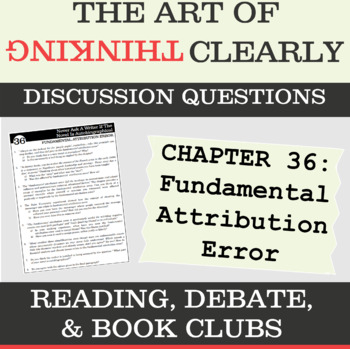 Preview of Fundamental Attribution Error - The Art of Thinking Clearly - Discussion