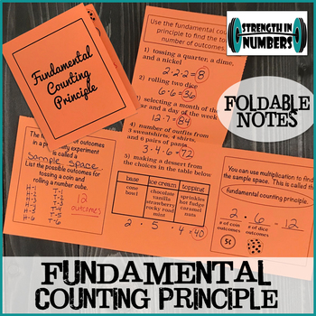 Preview of Fundamental Counting Principle Foldable Notes for Interactive Notebook