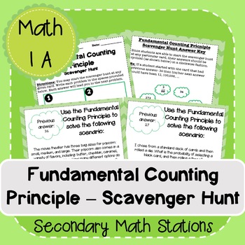Preview of Fundamental Counting Principle Scavenger Hunt
