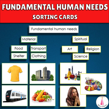 Preview of Fundamental Human Needs Sorting Cards