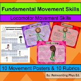 Fundamental Movement: Locomotor Movement Posters With Rubrics
