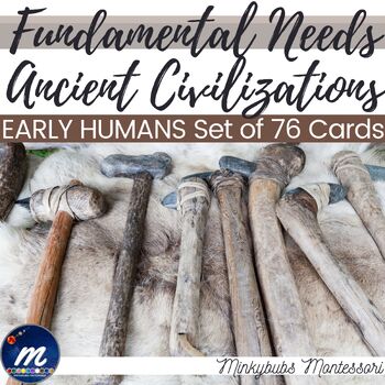 Preview of Fundamental Needs Humans Ancient Civilizations EARLY HUMANS 76 Research Cards