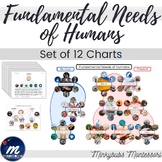 Fundamental Needs of Humans Charts Montessori 12 Posters V