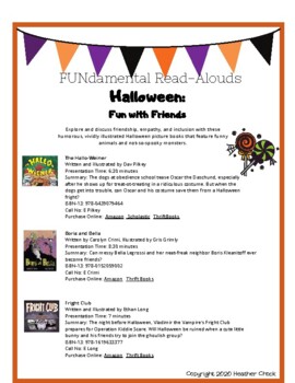 Preview of Fundamental Read-Alouds: Halloween Fun with Friends