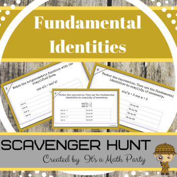 Preview of Fundamental Trig Identities - Scavenger Hunt Activity