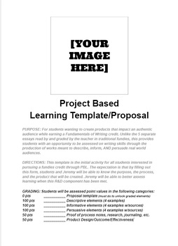 Preview of Fundamentals of Writing PBL Proposal Template