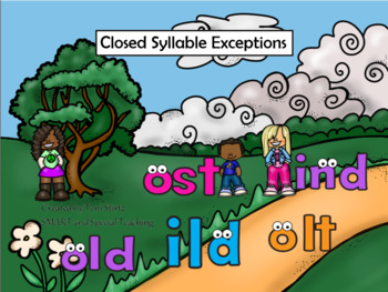 Preview of Remote Teaching Closed Syllable Exceptions -old -ost -ind -ild   (Dyslexia RTI)
