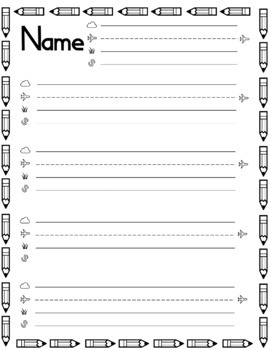 Fundationally FUN PHONICS Seasonal and Decorative Themed Writing Paper