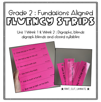 Preview of Fundations Aligned Fluency Strips