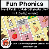 FUN Phonics Sound Cards, Alphabet/Digraphs, Level 1 & 2, D