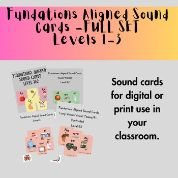 Preview of FUN Phonics Sound Cards - FULL SET, Levels 1-3
