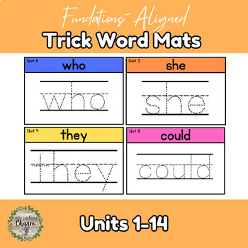Preview of Fundations-Aligned Trick Word Mats - Centers, Small-Group, Early Finishers!