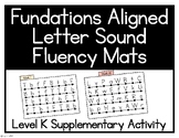 Fundations Aligned Weekly Letter Naming Fluency Mats | Level K