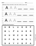 Fundations Handwriting Practice and Letter Find (Uppercase