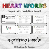 Fun Phonics Heart Words Practice Booklets, Level 1