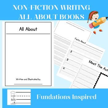 Preview of Fundations Inspired "All About" Non-Fiction Informational Writing Paper