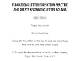 Fundations Inspired Letter Formation and Beginning Letter Sounds