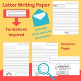 Fundations Inspired Letter Writing Paper + Print and Cut E