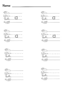 Preview of Fundations Letter Formation Practice Worksheets