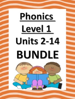 Preview of Phonics Level 1 Units 2-14 BUNDLE