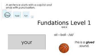 Preview of Fundations Level 1 Unit 4