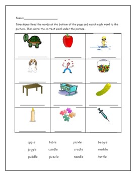 Phonics Level 2 unit 17: -le syllables, trick words, and review | TPT