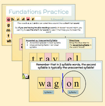 Preview of Fundations- Level 3- Unit 5- Week 1-2: Peardeck- Schwas & Dictionary Skills