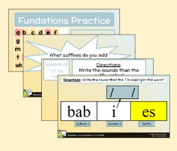 Preview of Fundations- Level 3- Unit 7- Week 2- Peardeck Bundle - Final 'y' Words + Suffix