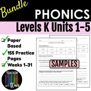 Preview of Phonics Bundle Level K Units 1-5