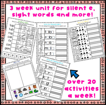 First Grade FUN Phonics Unit 11: Silent E by Literacy Lady Resources