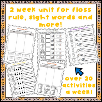 Fundations Phonics - First Grade Unit 4: Floss Rule & Glued Sounds -all