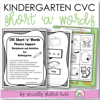 Preview of CVC Short 'a' | Phonics Support For Kindergarten