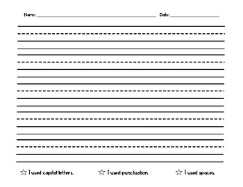Preview of 3 Star Lined Writing Paper (Horizontal)