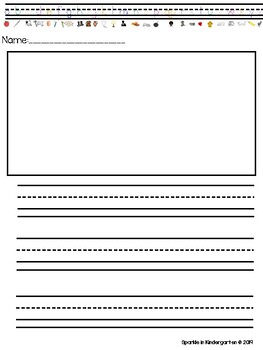 Handwriting Story Writing Paper By Sparkle In 1st Grade Tpt