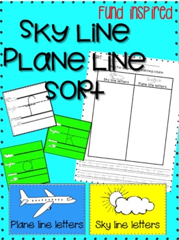 Preview of Sky line/ plane line sort and writing practice
