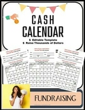 Fundraiser: Cash Calendar Editable Template- Generate Thou