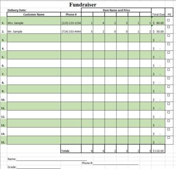 Fundraiser Template in Excel by Cheryl Kolaczynski TPT