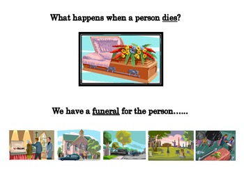 Preview of Funeral "Social Story" for Autism