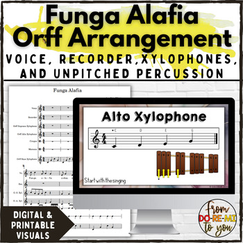 Preview of Funga Alafia Orff Arrangement
