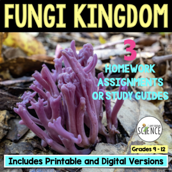 Fungi Homework Set of 2 Worksheets by Amy Brown Science | TpT
