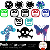 Funky Teenager Grunge Accessory Clipart Package