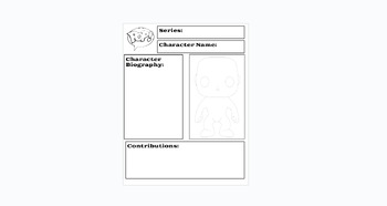 Preview of Funko Pop biography template